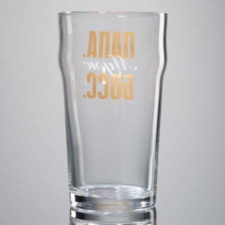 A glass for beer 570 ml "Papa husband boss"-3