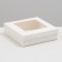 The box is folding, the lid is, with the window, white, 23 x 23 x 6.5 cm