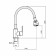 Fashun A54101+N7341 kitchen mixer, single -leaf, flexible surge, satin, blue