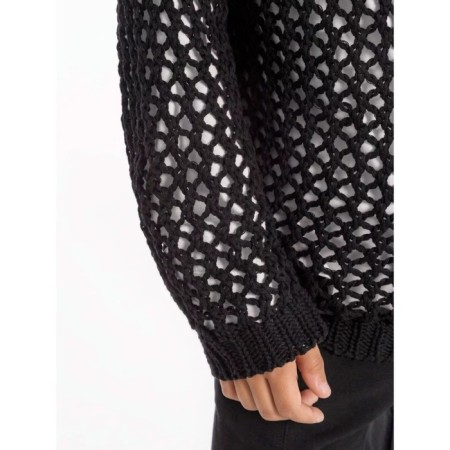 Свитер для девочки Amarobaby Knit Trend, рост 134 см, цвет черный-8