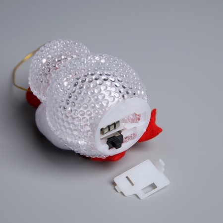 Christmas tree toy "Snowman", 10 cm, from batteries, glow of multi (RGB)-2