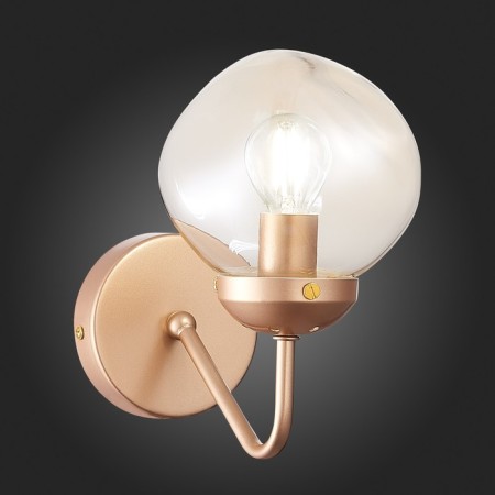 Wall lamp EVOLUCE. Sle155701-01. More. 1x40 W, E14, 12.5x21 cm, golden color-2