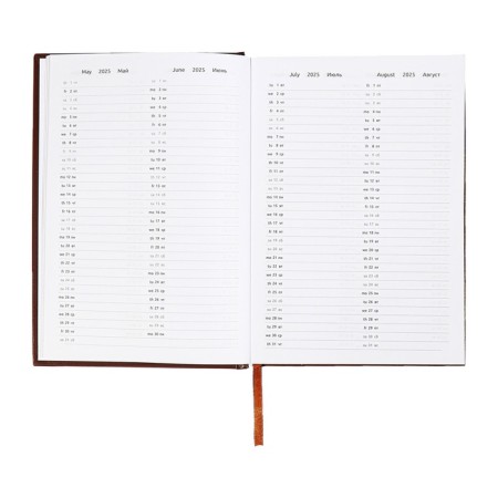 Dated diary 2024, A5, 176 sheets, Attomex.orion, Bumvinyl cover, Lasse, Blok 70 g/m2, brown-8