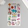 Plastic sticker "Unicorns and magic" mix 22x10 cm