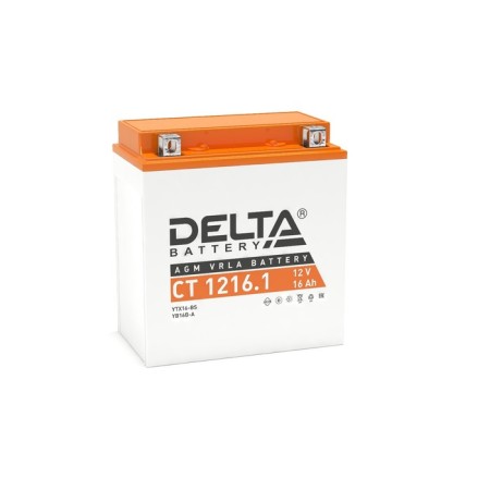 DELTA Battery ST1216.1 (YTX16-BS, YB16B-A) 12 V, 16 Ach straight (+-)
