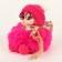 Soft toy "Winter doll" with glasses, on a key fob, 16 cm, color mix