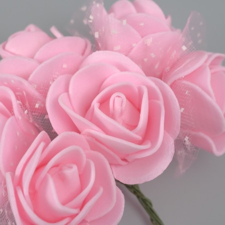 Decorative flower for creativity "rose" pink-2