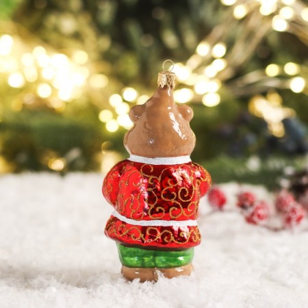 Christmas decoration "Bear with honey" 12 cm, mix-5