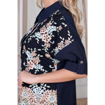 Women's dress, size 48, blue color-9