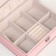 Casket to the leatherette for jewelry "Crosses" Pink 7x24x17.5cm