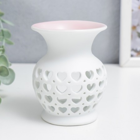 Aroma lamp ceramics "heart from hearts" mix 9x7.5x7.5 cm-6