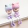 Polystone souvenir "Baby/Baby-cat heavenly with long legs" set 2 pcs 19x6.5 cm