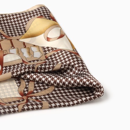 Women's scarf minku rr 70*70 cm, col. brown-1