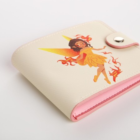 Wallet on the button, beige color-2