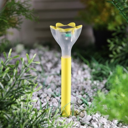 Garden lamp on the sunny battery "Yellow flower", 6 × 29 × 6 cm, 1 led, white glow-2