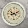 Wall clock, series: interior, "roses", smooth move, d-50 cm, 1 aa