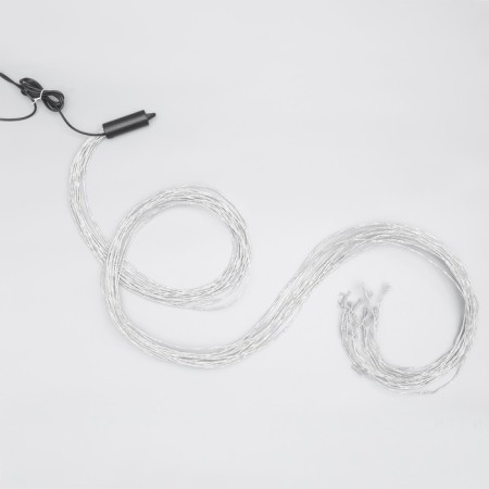 Girlynda "Horse tail" 15 threads of 2 m, IP20, silver thread, 300 LED, glow of multi, 220 V-6