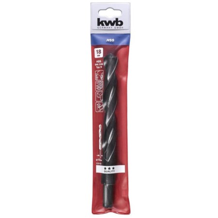 KWB metal drill, 18x191 mm, reduced shank 13 mm, steel HSS-R-1