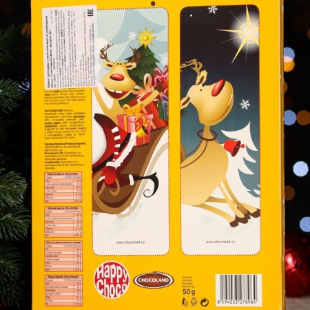 Advent calendar with mini tiles made of milk chocolate "Happy Santa", 50 g-2