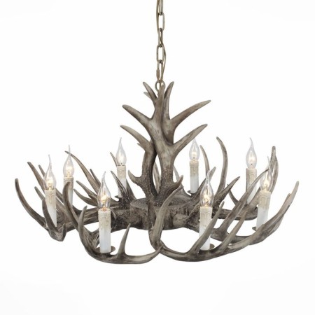Suspended chandelier ST LUCE. SL154.703.08. Corna. 8x40 watts, E14, 80x80x37 cm, gray color-3