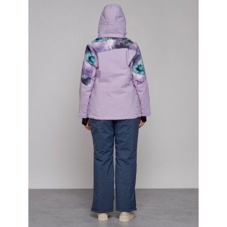 Ski jacket female winter, size 54, purple color-10