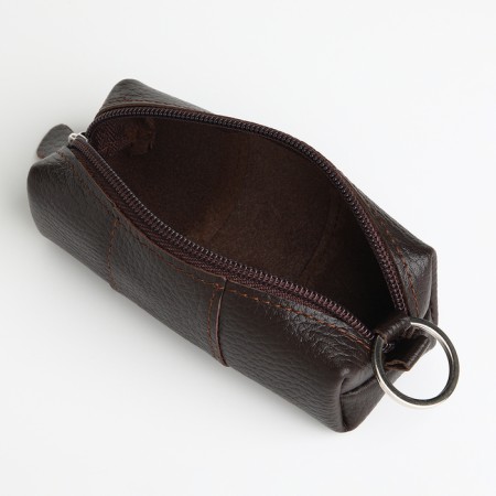 Pocket Key with lightning, textura, length 12.5 cm, ring, brown color-2