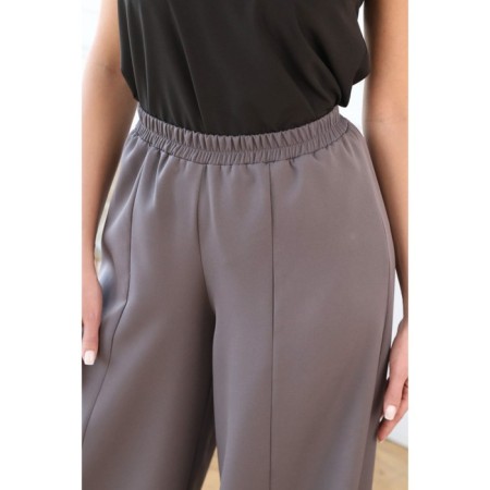 Female trousers, size 46, gray color-9