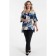 Female blouse, size 52, blue, beige color