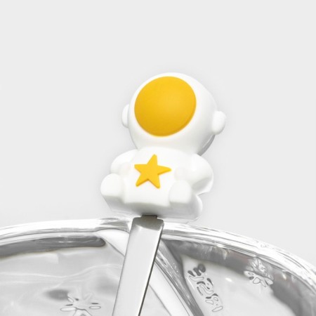 Glass mug with a lid and spoon "Cosmos", 350 ml-3