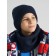 Set Knitted hat and snood for a boy, size 54, dark blue color