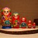 Nesting doll "flowers", 5 puppet, suite, mix