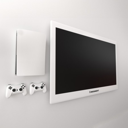 Universal bracket for game joysticks, wall, white-1