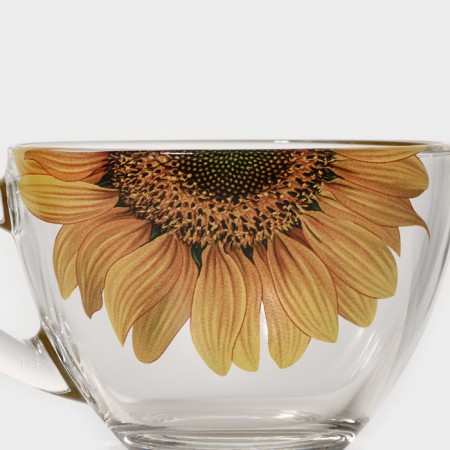 Tea pair of glass "Devil's nature. Sunflower ", 250 ml-4