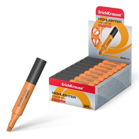 Marker Text Moisters Erichkrause Visioline V-17 Mini, 0.6-4.5 mm, water-based ink, orange