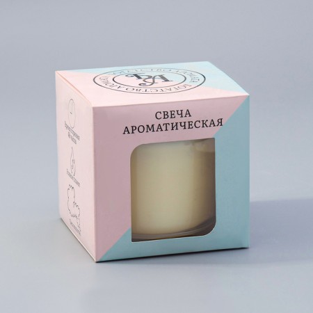 Aromatic giant in a glass "House House House", soy wax, 10x10 cm-5