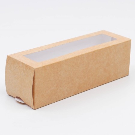 Box for Makarun, confectionery packaging, "craft", 5.5 x 18 x 5.5 cm