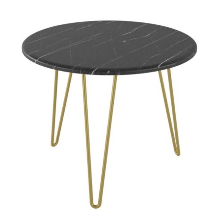 Journal table "Reed Gold 430", 550 × 550 × 450 mm, color black marble-3