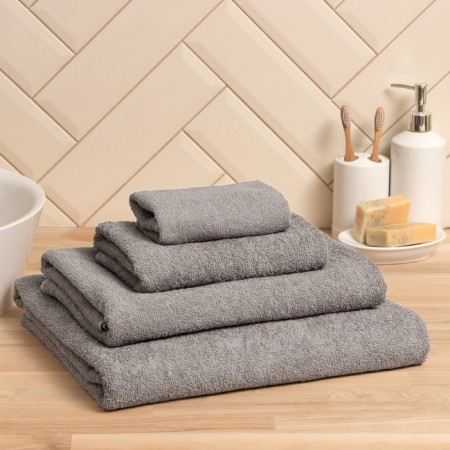 Terry towel economy and I 30*60 cm, col. gray, 100% cotton, 350 g/m2