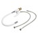 Kitchen mixer Zein Z5973, flexible silicone spout, 40 mm cartridge, brass, white