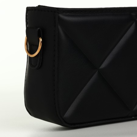 Bag Cross-Bodi with a zipper, black color-5