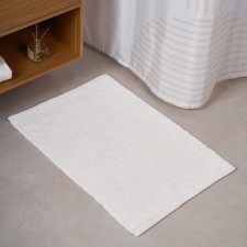 Soft bathroom rug, 60x90 cm, white color