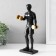 Polystone souvenir "Athlete with dumbbells" Black with gold 11x7x26 cm