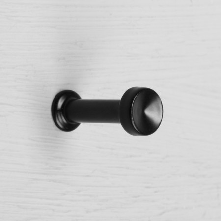 Furniture hook CAPPIO Tranquil, one -rod, black color, 10 pcs.