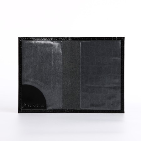 Textura passport cover, black color-4