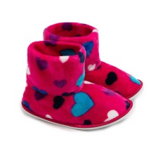 Women's slippers, pink heart color, size 38