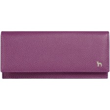 A button wallet, department for bills/cards (4)/trifles, purple color 19.4x8.7x1.5cm