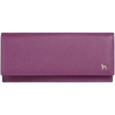 A button wallet, department for bills/cards (4)/trifles, purple color 19.4x8.7x1.5cm