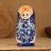 Matryoshka 5 puppet "Sima" blue, 17-18cm, manual painting.