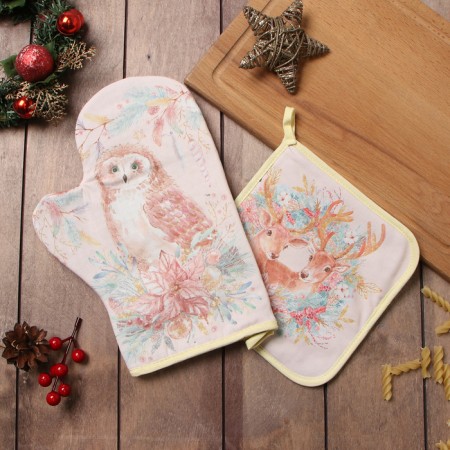 Kitchen “Fairytale Beasts” set of mittens-output 20x28cm, 19x19cm wax, 100%HL-1
