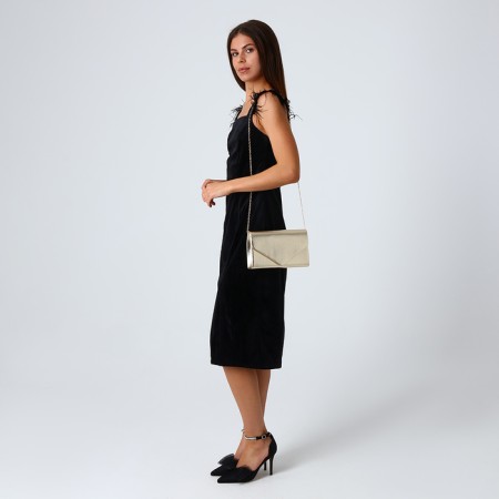 Female bag on a magnet, gold color-5